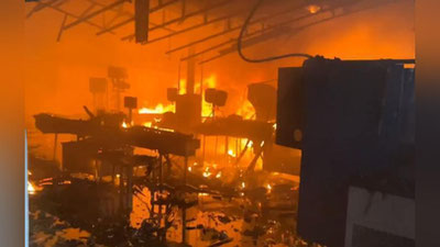 Изрображение 'В Яшнабадском районе Ташкента горел цех по расфасовке масла'