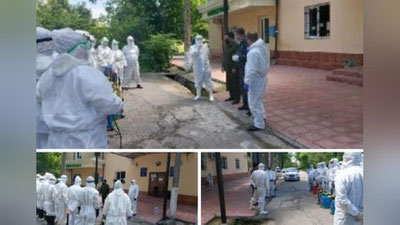 Изрображение 'В поселке Улугбек развернулась масштабная дезинфекция'