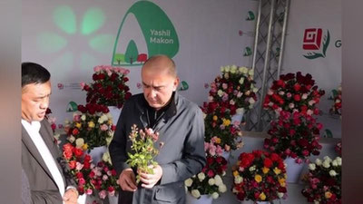 Изрображение 'Республиканская ярмарка цветоводов проходит в парке в Ташкенте'
