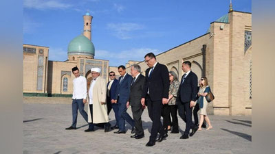Изрображение 'Антониу Гутерриш посетил комплекс Хазрати Имам в Ташкенте'