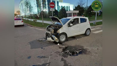 'Toshkentda "Lasetti" bilan to`qnashgan "Spark" ag`darilib ketdi'ning rasmi