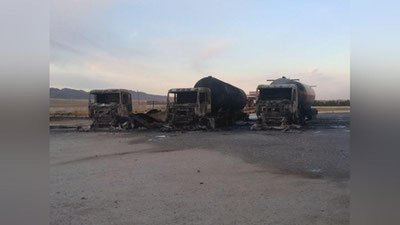 Изрображение 'Под Самаркандом взорвалась цистерна с сжиженным газом: фото последствий'