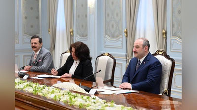 Изрображение 'Президент принял министра промышленности и технологий Турции'