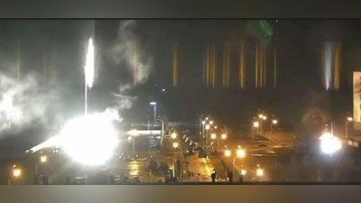 Изрображение 'На территории Запорожской АЭС в Украине произошел пожар'