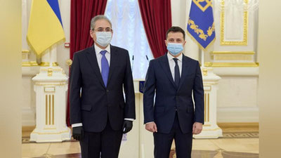 Изрображение 'Новый Посол Узбекистана в Киеве вручил верительные грамоты Президенту Украины'