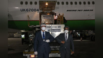 'Koronavirus sabab og`ir vaziyatda qolgan Hindiston xalqiga O`zbekiston tomonidan insonparvarlik yordami etkazildi'ning rasmi