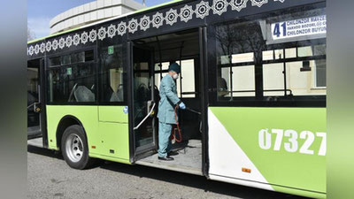 'Toshkentda avtobus yo`nalishlari va shohbekatlarida dezinfeksiya ishlari yanada kuchaytirildi'ning rasmi