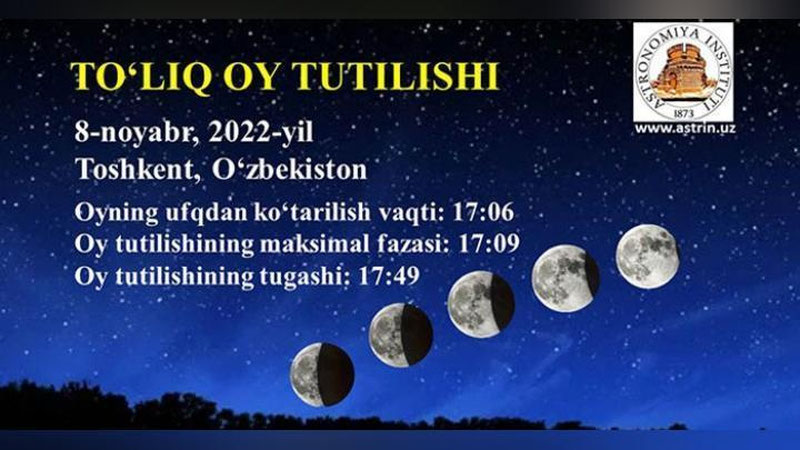 Изрображение 'Сегодня ожидается лунное затмение: увидят ли его узбекистанцы?'