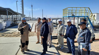 '“Ўзбекнефтгаз”: Бошқарув раиси бошчилигидаги “Ишчи гуруҳ” Бухорода табиий газ қазиб чиқариш ва қайта ишлаш ишлари ҳолатини ўрганди (Фото)'ning rasmi