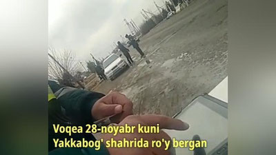 'Yakkabog`da YPX xodimi haydovchiga sodir etmagan qoidabuzarligi uchun jarima yozdi (mi?)'ning rasmi