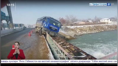 'Yuk mashinasining kanalga tushib ketishi oldi olindi'ning rasmi