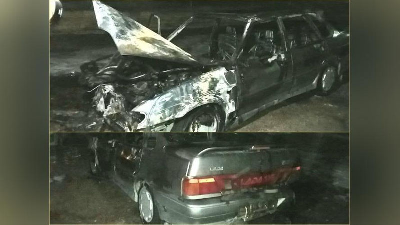 'Samarqandda "Lada" yo`lda harakatlanib ketayotgan vaqt yonib ketdi'ning rasmi