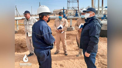 '“O`zbekneftgaz”: Boshqaruv raisi boshchiligidagi “Ishchi guruh” Buxorodagi tabiiy gaz qazish va qayta ishlash holatini o`rgandi'ning rasmi