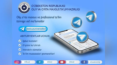 'Abiturientlar uchun maxsus bot ishga tushdi'ning rasmi