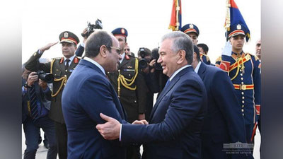 Изрображение 'Президент Узбекистана прибыл с официальным визитом в Египет (фото)'