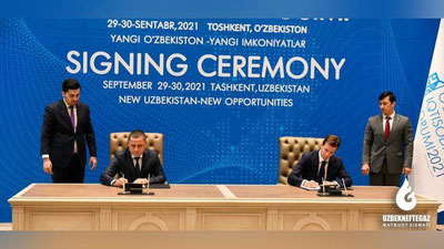 'Evropa banklari bilan gaz-kimyo majmuasining kengaytirish investision loyihasi uchun 1,1 mlrd evrolik shartnomalar imzolandi'ning rasmi