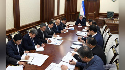 Изрображение 'Президент провел совещание по использованию земельных и водных ресурсов'