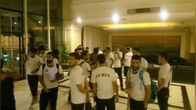 Изрображение 'СБОРНАЯ СИРИИ ПРИБЫЛА В ТАШКЕНТ'