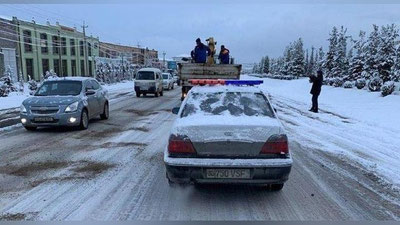 'Кеча ёпилган "Тахтақорача" автомобиллар ҳаракати учун очилди'ning rasmi