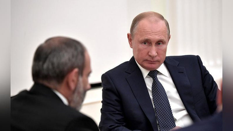 'Путин ва Пашинян Aрманистон-Озарбайжон чегарасидаги вазиятни муҳокама қилди'ning rasmi