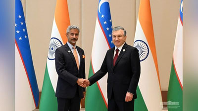 Изрображение 'Президент Узбекистана принял министра иностранных дел Индии'