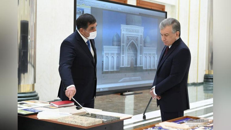 Изрображение 'Президента ознакомили с проектами строительства в Самарканде и Ургенче'