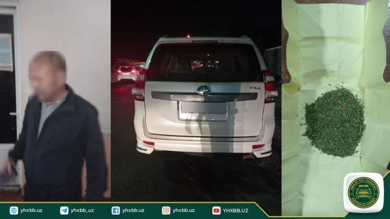 'Пойтахтга киришда "Toyota Land Cruiser" автомобилидан шубҳали модда топилди'ning rasmi