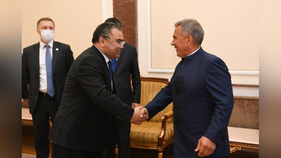 'Innovasion rivojlanish vaziri Tatariston Prezidenti bilan uchrashdi'ning rasmi