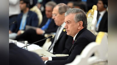 'ShHTning sammitida Shavkat Mirziyoev Afg`oniston borasida o`zaro hamkorlikni muvofiqlashtirishni taklif qildi'ning rasmi