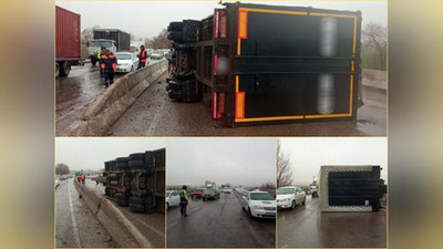 'Оҳангаронда "МАN" йўл ўртасидаги "бордюр"га бориб ағдарилди'ning rasmi