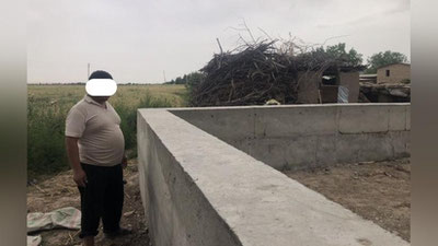 'Деновда суғориладиган ер майдонида ўзбошимчалик билан қурилиш ишларини амалга оширган фуқаро аниқланди'ning rasmi