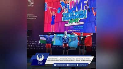 'Жаҳон чемпионатида тўрт спортчи билан қатнашган жамоамиз ўнта медални қўлга киритди'ning rasmi