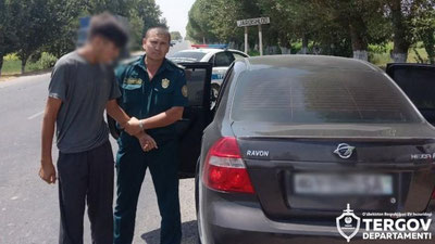 'Сурхондарёда автомашиналарни олиб қочишни "хобби"га айлантирган йигит қўлга тушди'ning rasmi