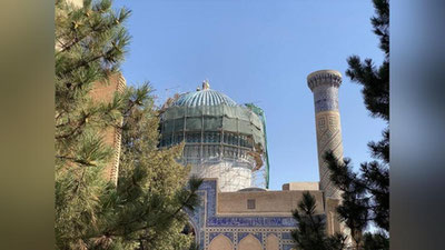 'Amir Temur maqbarasini ta`mirlash boshlandi'ning rasmi
