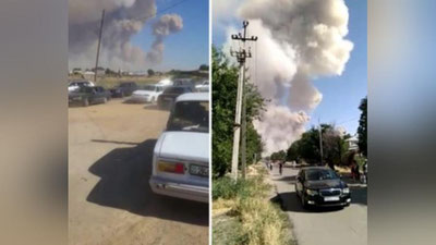 Изрображение 'Мощный взрыв в воинской части в Казахстане заставил жителей бежать в панике (видео)'