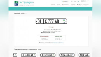 Изрображение 'ОНЛАЙН-ПРОДАЖА КРАСИВЫХ АВТОНОМЕРОВ: ПЕРВЫЕ РЕКОРДЫ'