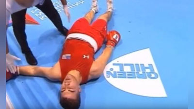 Изрображение 'Американца госпитализировали после сокрушительного нокаута узбекистанца (видео)'