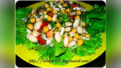 Изрображение 'РЕЦЕПТ ДНЯ: САЛАТ ИЗ ФАСОЛИ И НУТА '