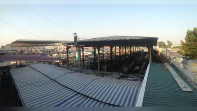 Изрображение 'В Намангане ночью горел декханский рынок "Чорсу" (видео)'