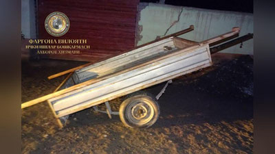 'Rishtonda “Nexia-2”ga ulangan tirkamani uzilib ketishi natijasida unda bo`lgan yo`lovchi vafot etdi'ning rasmi