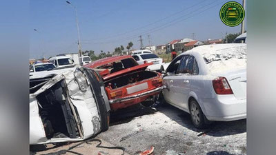 'Pastdarg`omda  "Lasetti" haydovchisining aybi bilan 4 ta avtomobil ishtirokida avtohalokat sodir bo`ldi. Voqea joyida halok bo`lganlar bor'ning rasmi