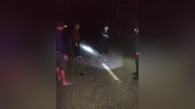 Изрображение 'В Хатырчи решение поспать на проезжей части для пьяного пешехода стало фатальным'