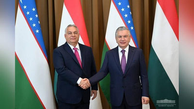 Изрображение 'Ускорение реализации совместных проектов обсудили руководители Узбекистана и Венгрии'