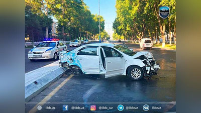 'Тошкентда тезликни оширган ҳайдовчи бошқарувини йўқотиб, автоҳалокатга учради'ning rasmi