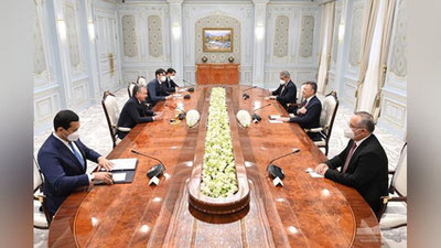 Изрображение 'Президент Узбекистана принял вице-президента Турции'