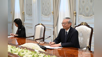 Изрображение 'Президент Узбекистана принял Генсека ШОС'