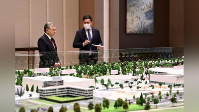 'Президент Олимпия шаҳарчаси лойиҳаси билан танишди (фото)'ning rasmi