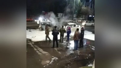 'Toshkentda sodir bo`lgan YTHda "Nexia" va "Spark" yonib ketdi (video)'ning rasmi