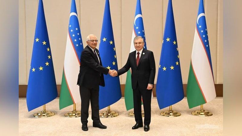 'O`zbekiston Prezidenti Evropa Ittifoqining tashqi ishlar va xavfsizlik siyosati bo`yicha Oliy vakilini qabul qildi'ning rasmi