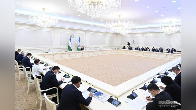Изрображение 'Президент Узбекистана высказался за создание кластеров в строительной сфере'